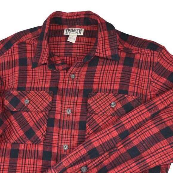 Duluth Trading Co Other - Duluth Trading Co. Plaid Medium Weight Flannel Shirt Lumberjack Black Red Medium